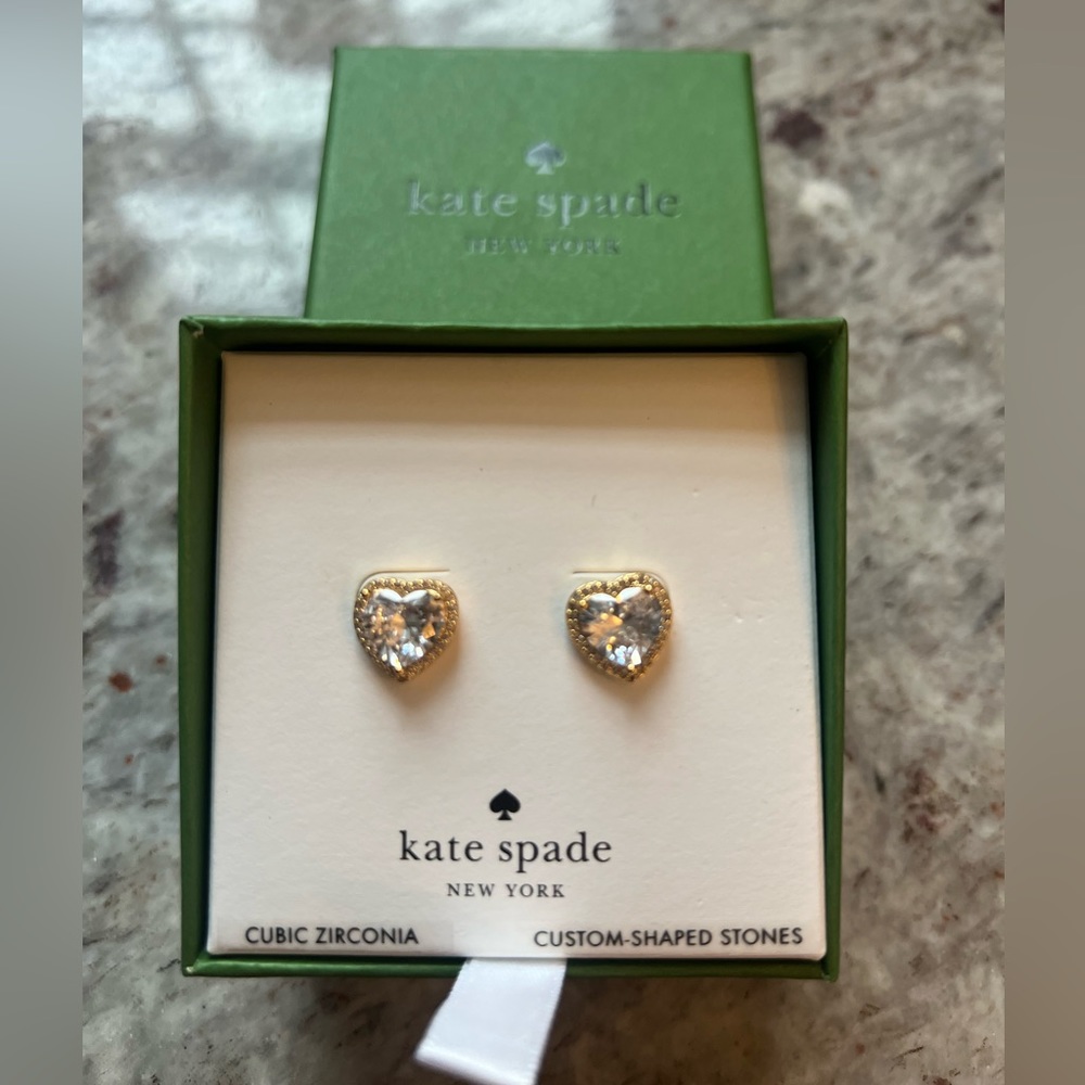 Kate Spade New York Cubic Zirconia Heart Halo Stud Earrings